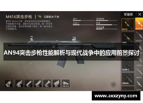 AN94突击步枪性能解析与现代战争中的应用前景探讨 AN94突击步枪性能解析与现代战争中的应用前景探讨